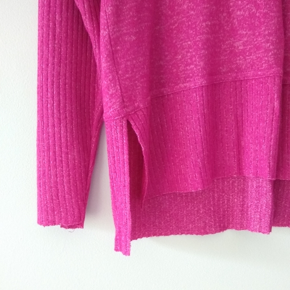 Per Se V-neck lightweight sweater, heathered pink, medium - Picture 5 of 10